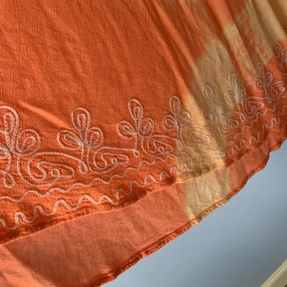 Santé classics sunset orange yellow tie dye swim cover size large OS boho Ombre - Picture 5 of 7